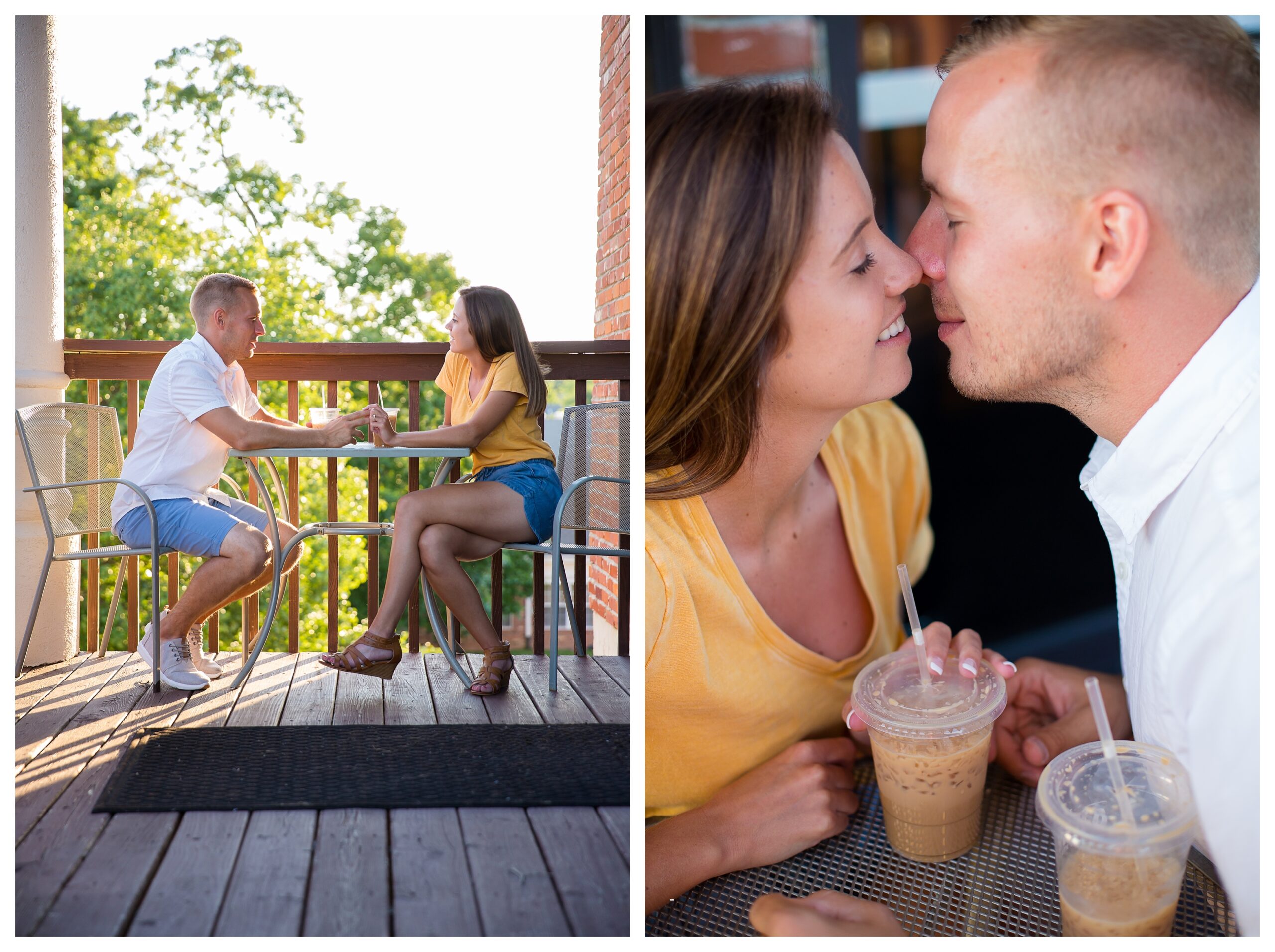 The Grind Coffee house engagement photos Columbia MO