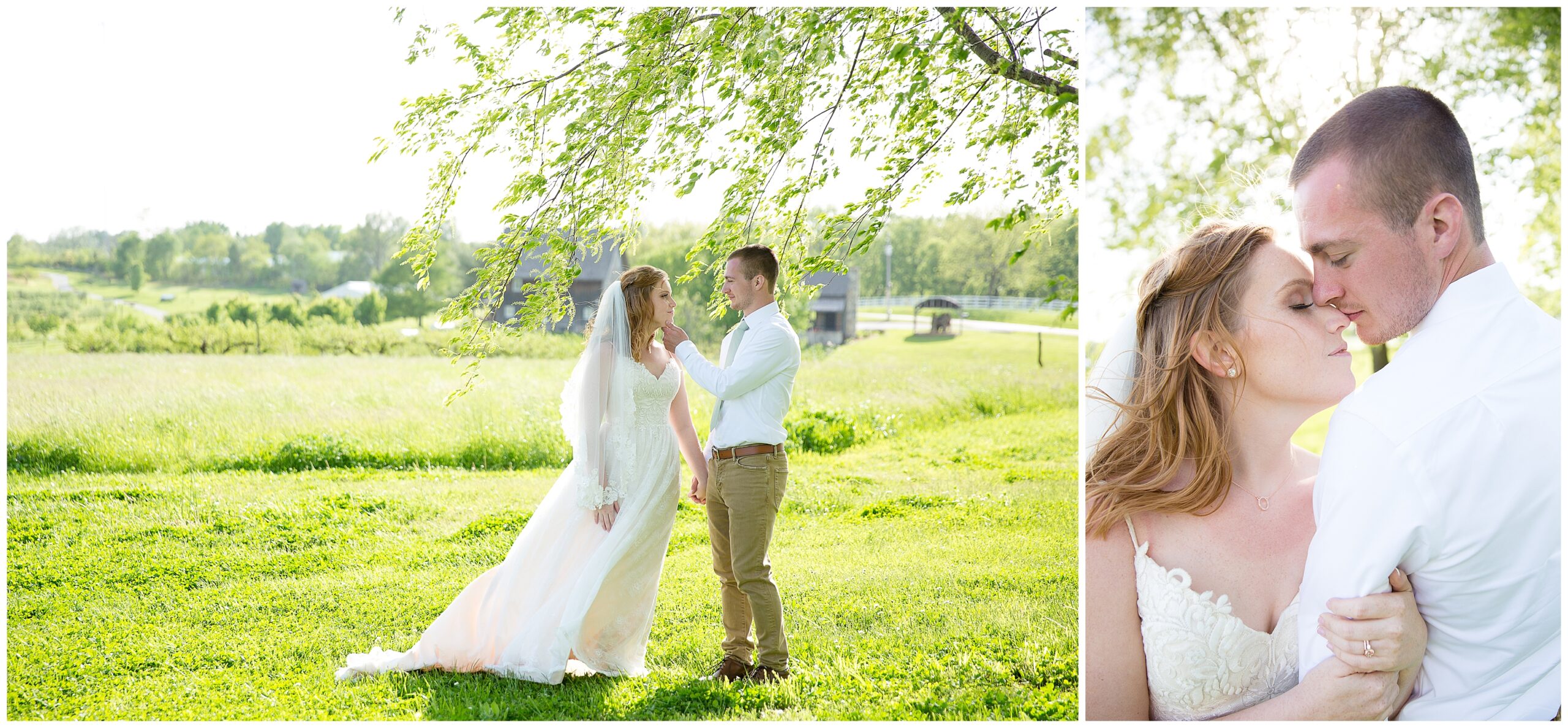 Cooper's Ridge wedding Boonville Missouri, romantic portraits wedding photography by Bella Faith Photography 