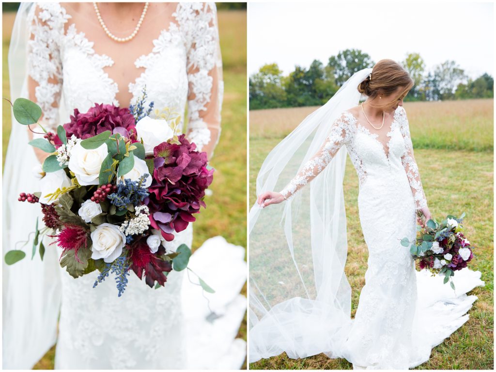 Fall wedding in Columbia, Mo. Bride portraits by bella Faith Photography 