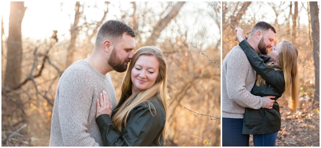 Winter engagement session Columbia Mo at Capen Park by Bella Faith Photography 