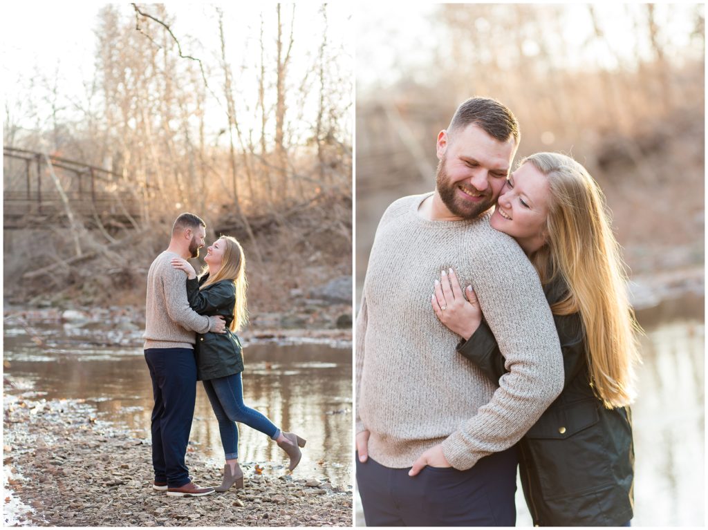 Engagement portrait photography at Capen Park in Columbia Missouri by Bella Faith Photography 