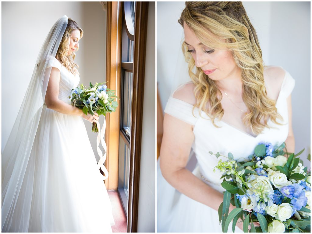 Bride portraits at our lady of lourdes catholic church in Columbia, MO