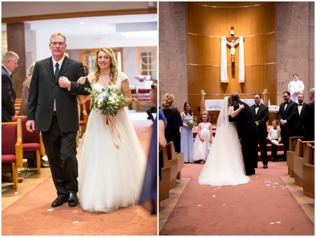 wedding ceremony at Our Lady of Lourdes Catholic Church in Columbia, MO