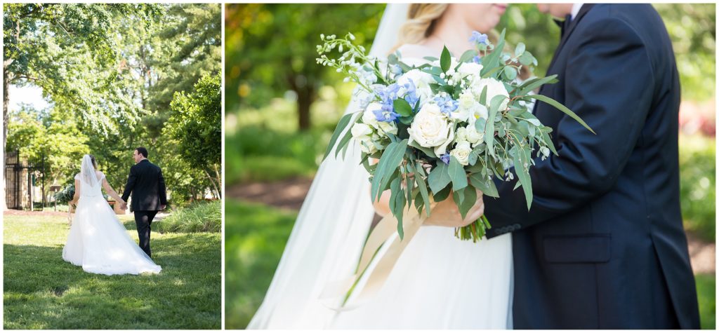 romantic portraits of bride and groom at columbia country club in columbia, mo