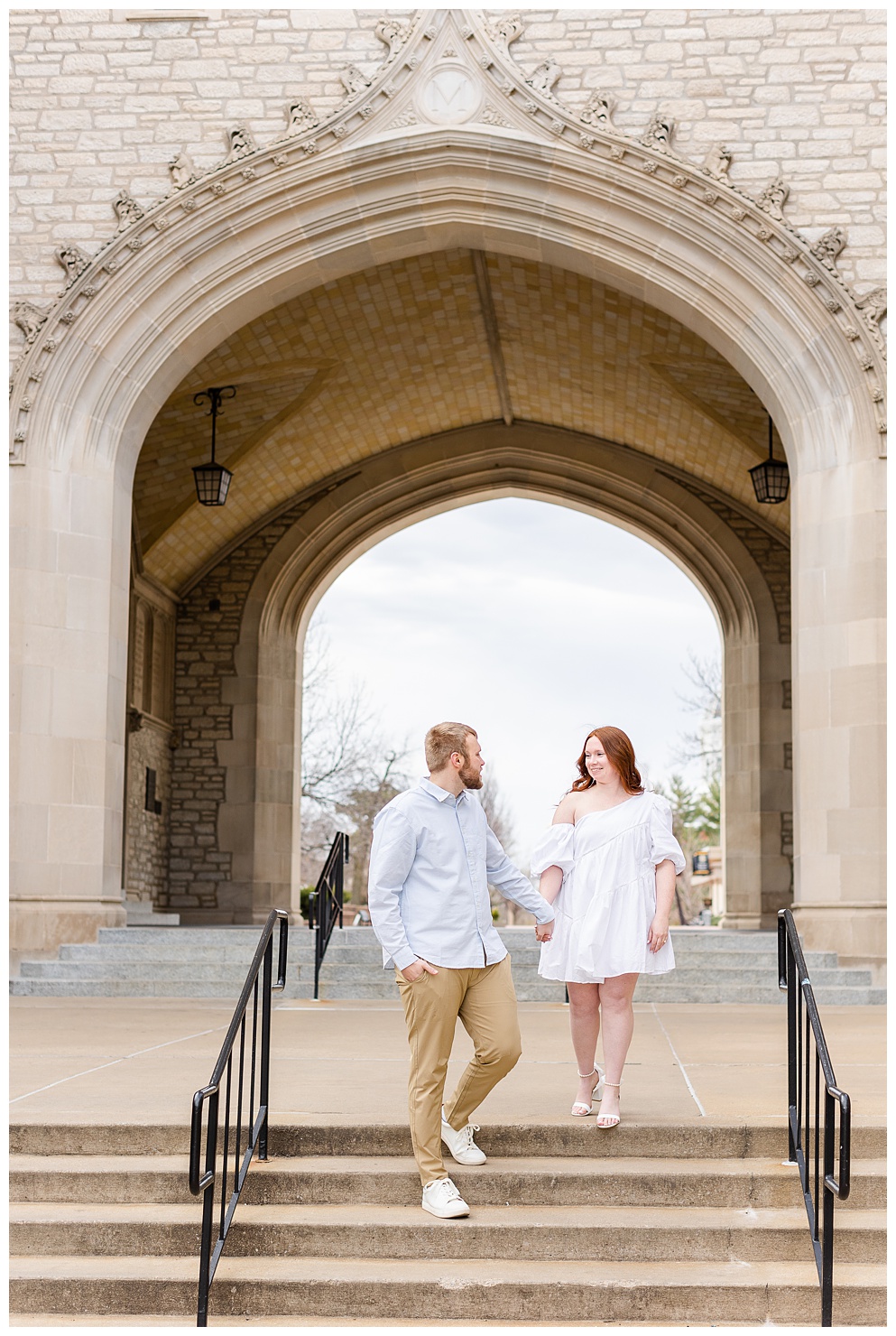 Engagement photo session in downtown Columbia Missouri