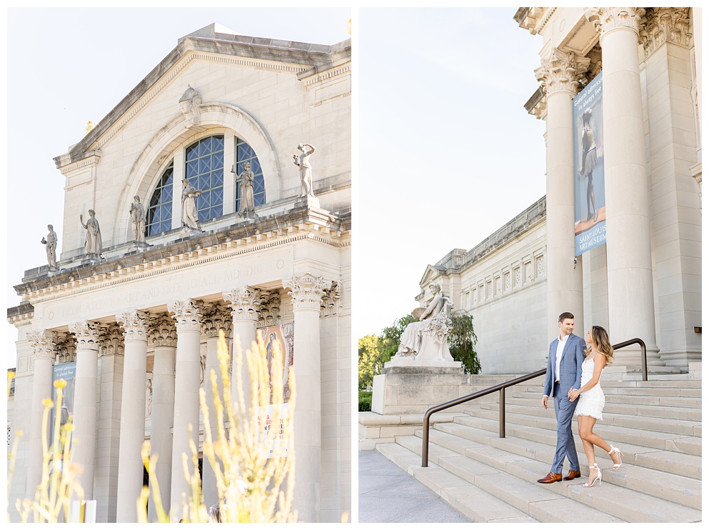 St. Louis art Museum Engagement photo session