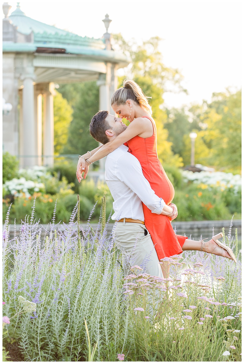 Engagement photos in Forest Park in St. Louis Missouri