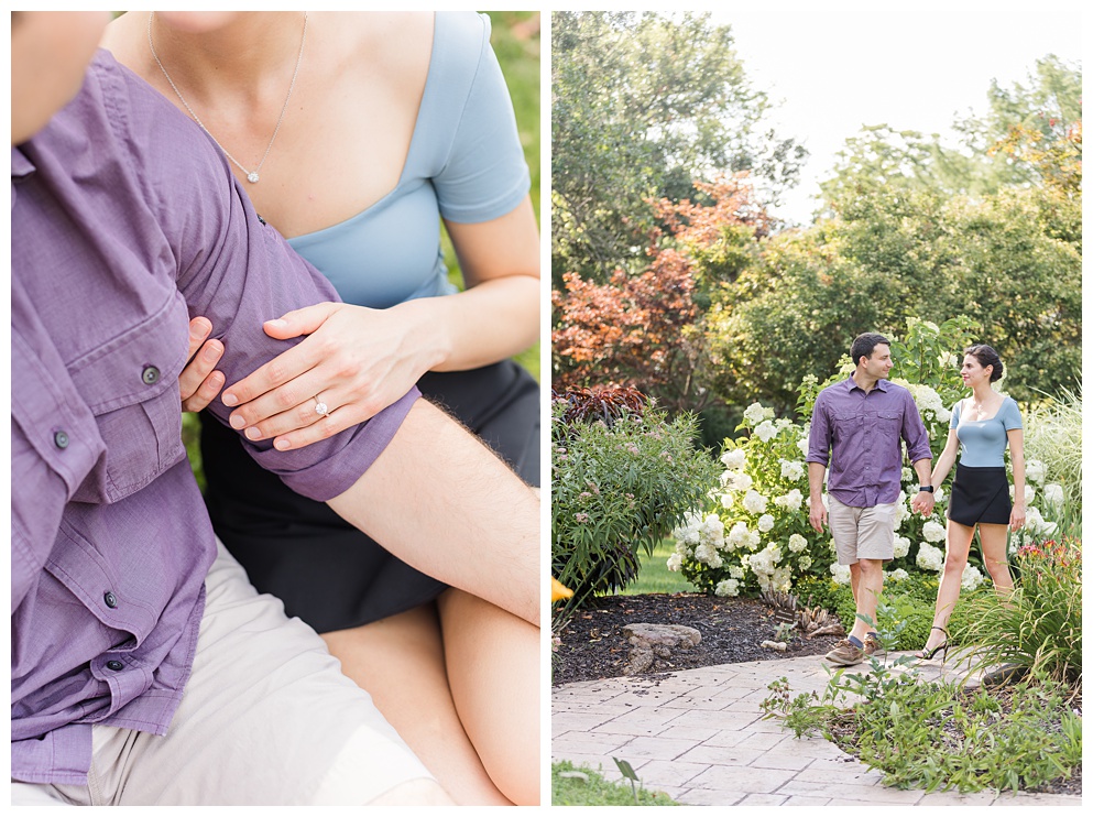 Proposal photos at Shelter Gardens Columbia Missouri