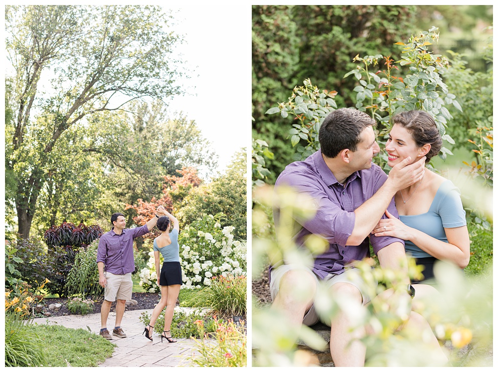 Proposal photos at Shelter Gardens Columbia Missouri