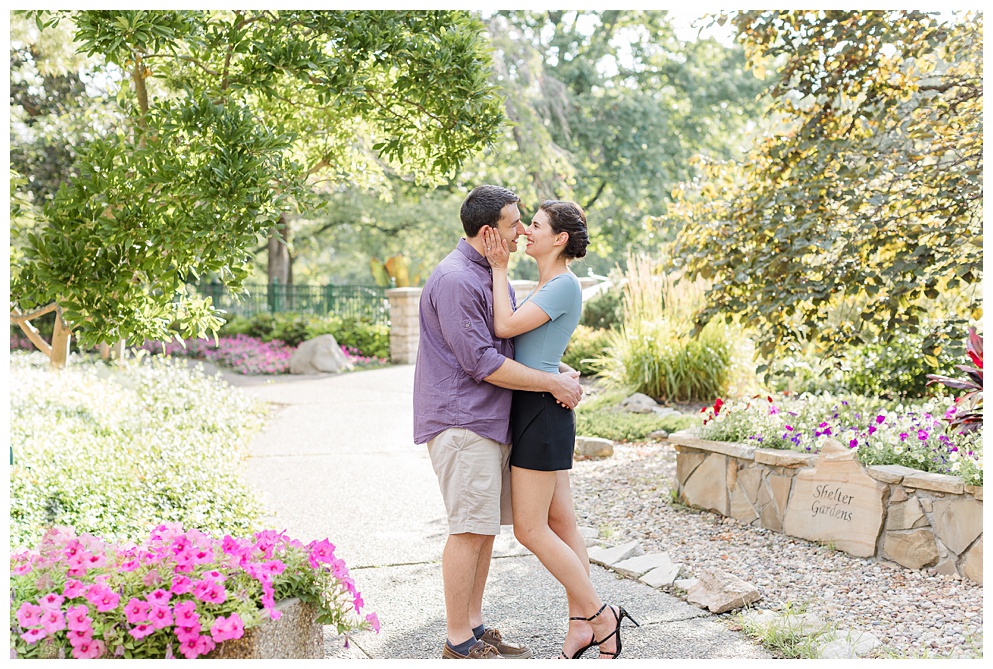 Shelter Gardens engagement photography Columbia Missouri