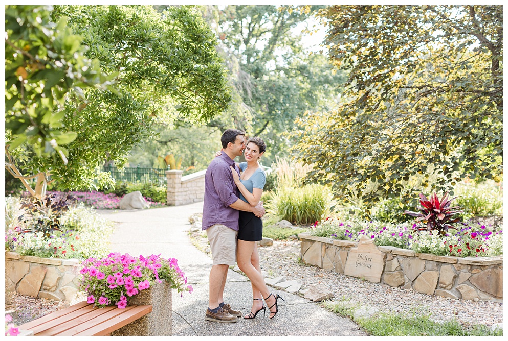 Shelter Gardens engagement photography Columbia Missouri