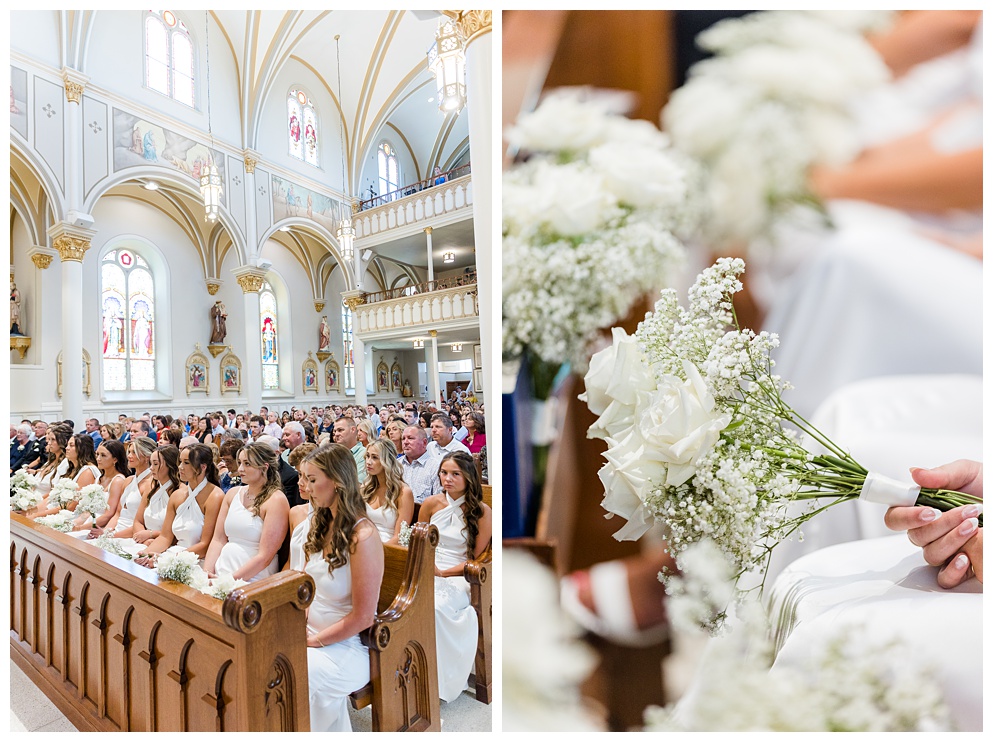 Wedding in St.Joseph's Catholic Church in Westphalia Missouri