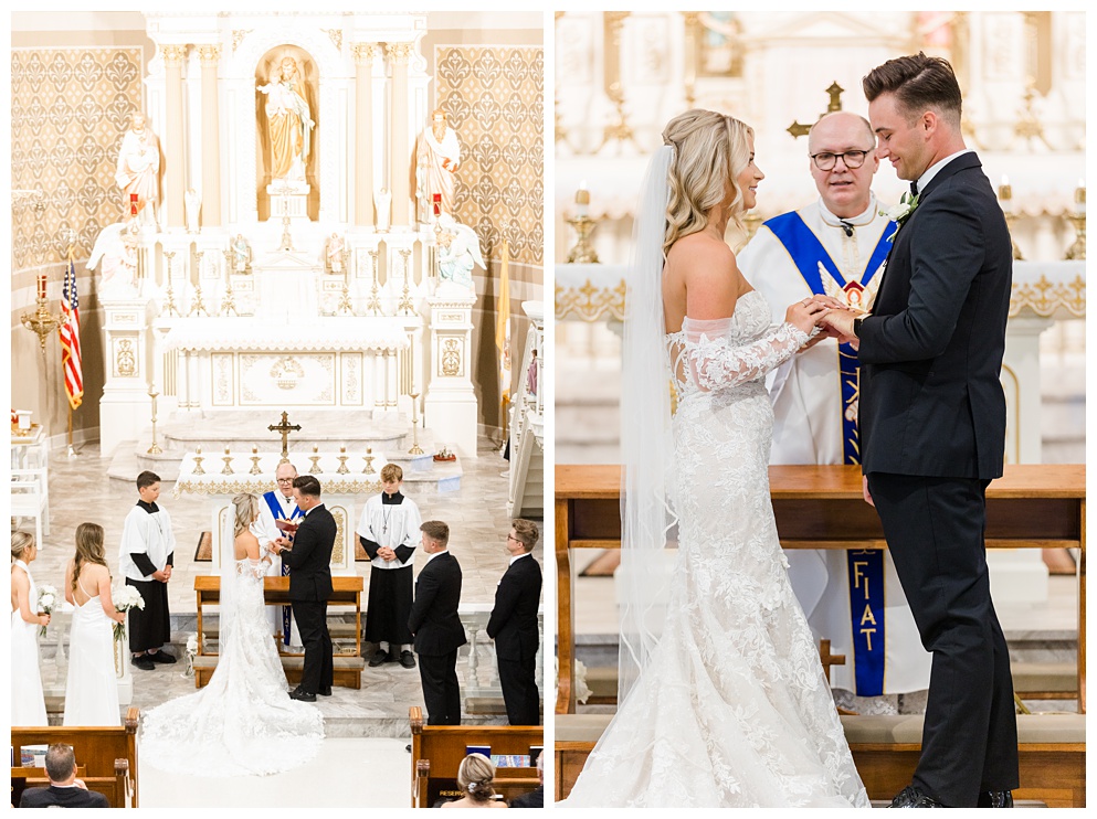 Wedding in St.Joseph's Catholic Church in Westphalia Missouri