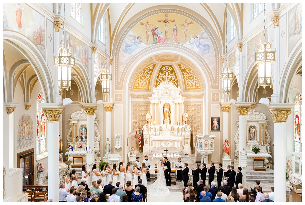 Wedding in St.Joseph's Catholic Church in Westphalia Missouri