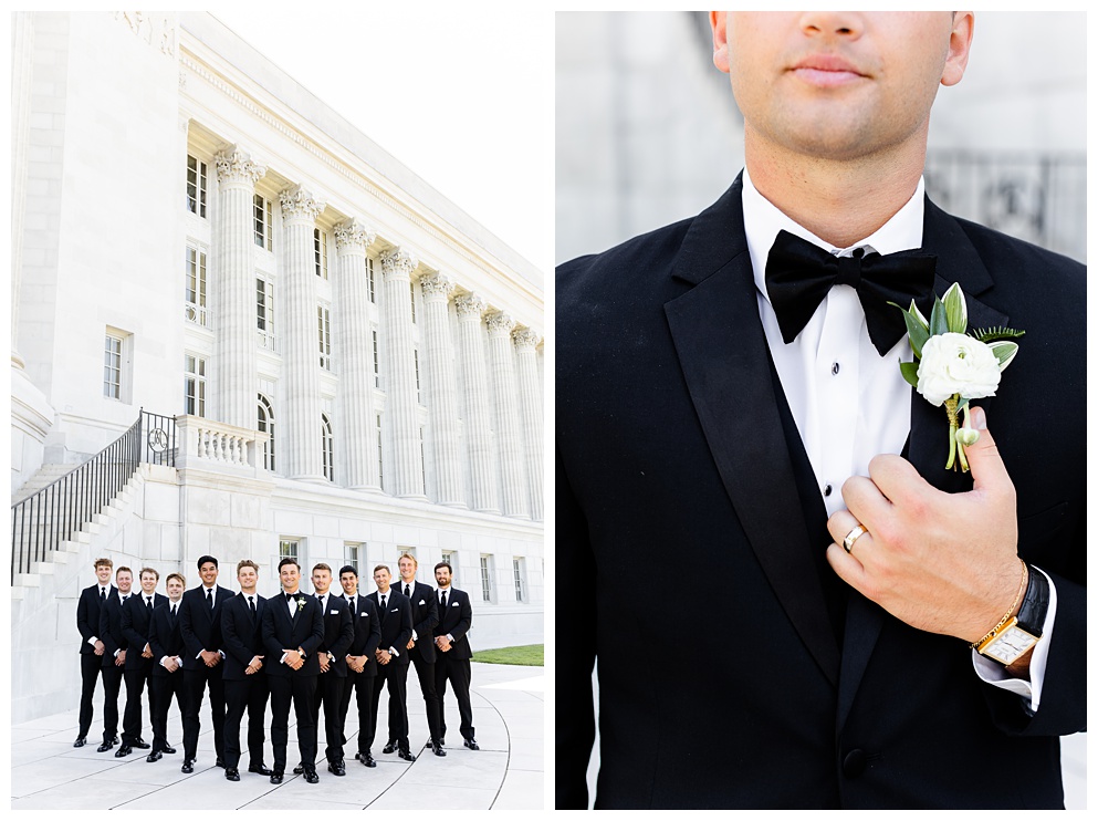 Groom photos in Jefferson City Missouri State capitol