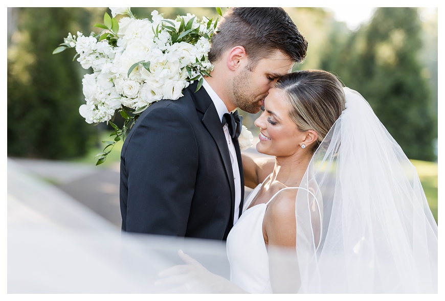 Bride and groom portraits at Old Warson Country Club in St. Louis Missouri