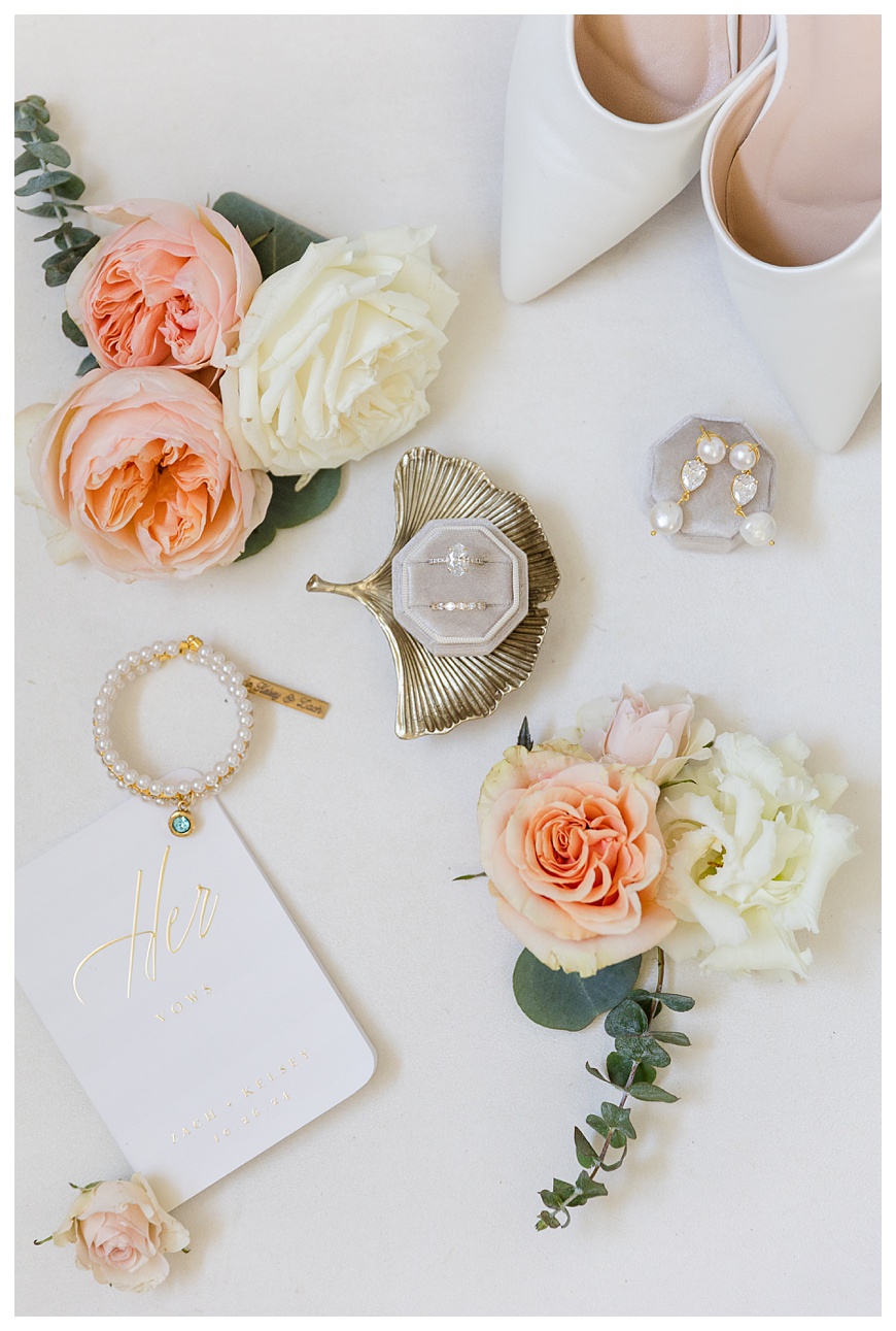 Bridal details wedding photography at Cooper's Ridge Boonville missouri