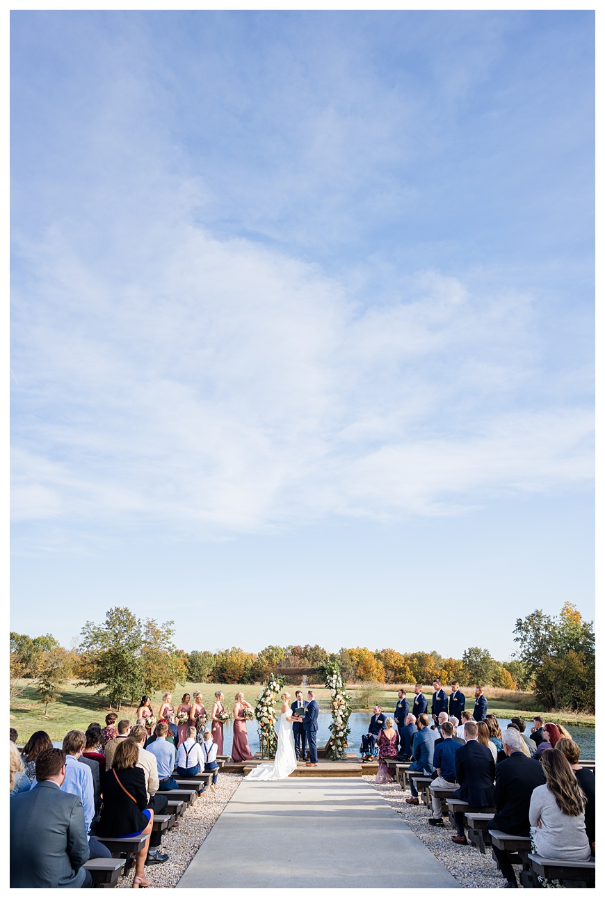 Cooper's Ridge Fall wedding Boonville Missouri