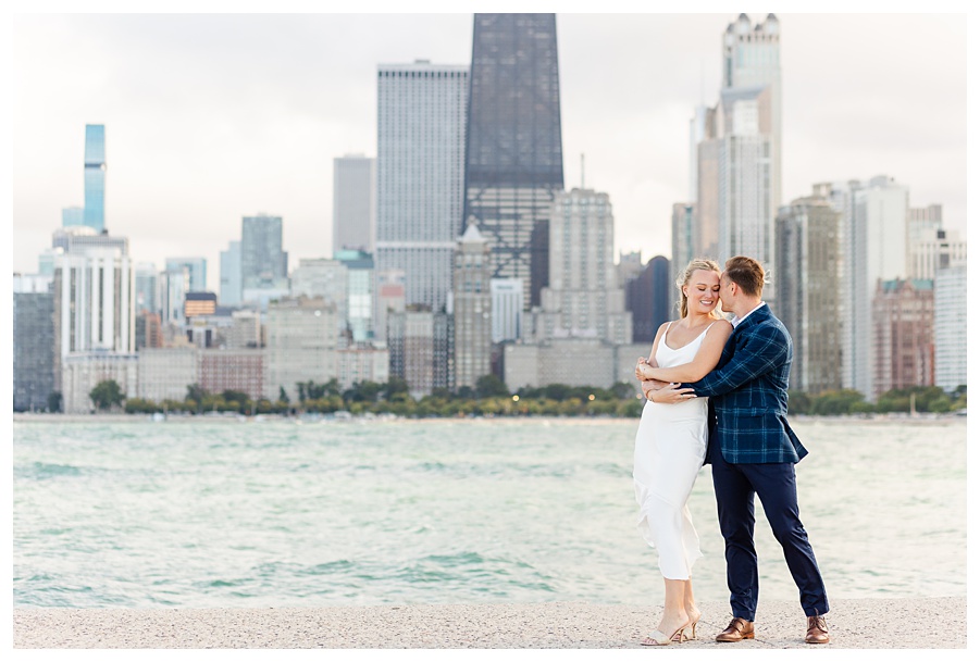 Chicago engagement session by a st. louis wedding photographer with the Chicago skyline