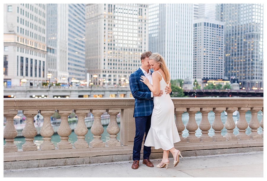 Chicago engagement session on the Chicago Riverfront in downtown, photographed by a St. Louis wedding photographer